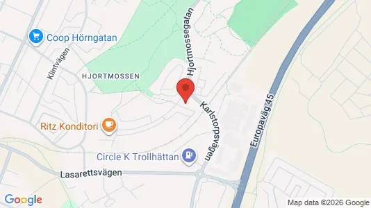 Apartments for rent i Trollhättan - kort over placeringen