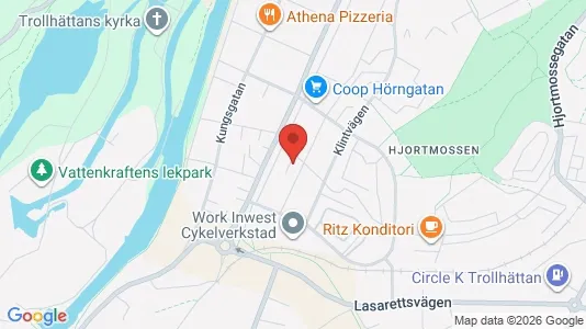 Apartments for rent i Trollhättan - kort over placeringen