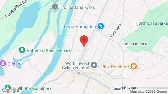 Rooms for rent i Trollhättan - kort over placeringen