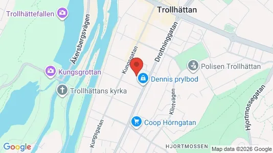 Apartments for rent i Trollhättan - kort over placeringen
