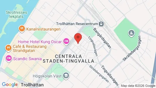 Apartments for rent i Trollhättan - kort over placeringen