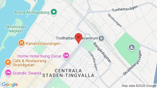 Apartments for rent i Trollhättan - kort over placeringen