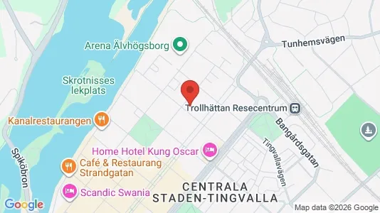 Apartments for rent i Trollhättan - kort over placeringen