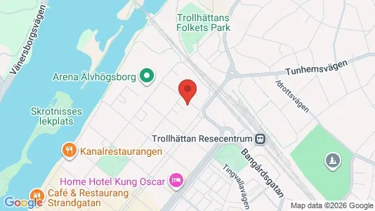 Apartments for rent i Trollhättan - kort over placeringen