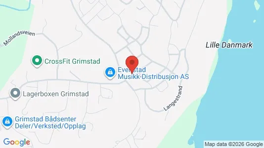 Apartments for rent i Grimstad - kort over placeringen