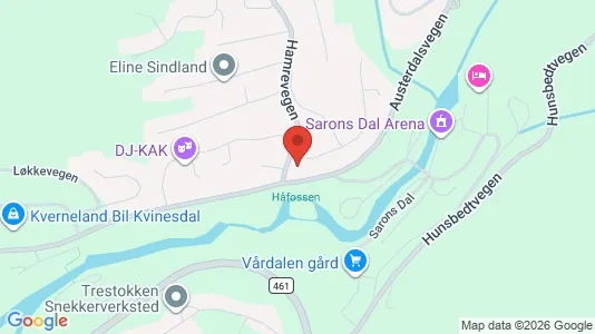 Apartments for rent i Kvinesdal - kort over placeringen