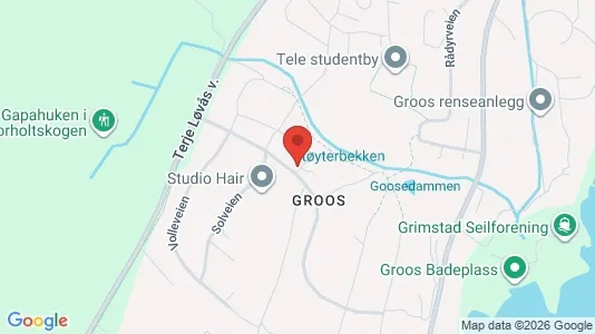 Rooms for rent i Grimstad - kort over placeringen