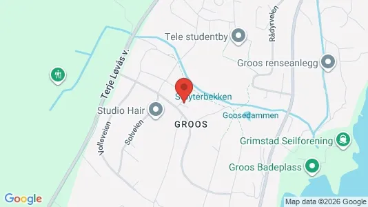 Rooms for rent i Grimstad - kort over placeringen