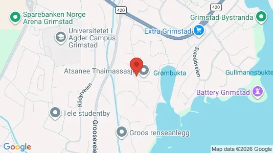 Rooms for rent i Grimstad - kort over placeringen