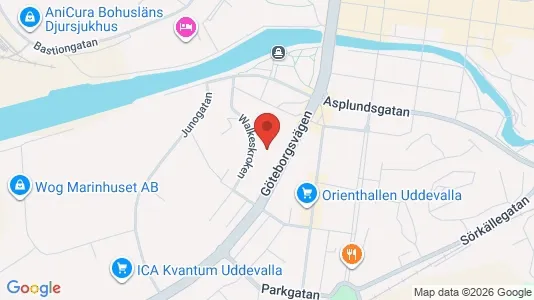 Apartments for rent i Uddevalla - kort over placeringen