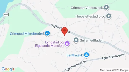 Rooms for rent i Grimstad - kort over placeringen