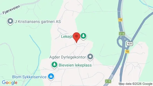 Apartments for rent i Grimstad - kort over placeringen