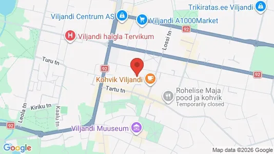 Apartments for rent i Viljandi - kort over placeringen