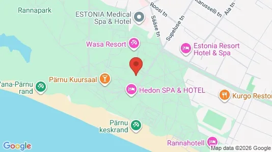 Apartments for rent i Pärnu - kort over placeringen