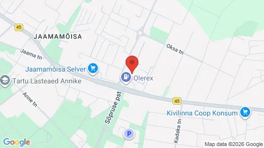 Apartments for rent i Tartu - kort over placeringen