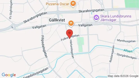 Apartments for rent i Skara - kort over placeringen