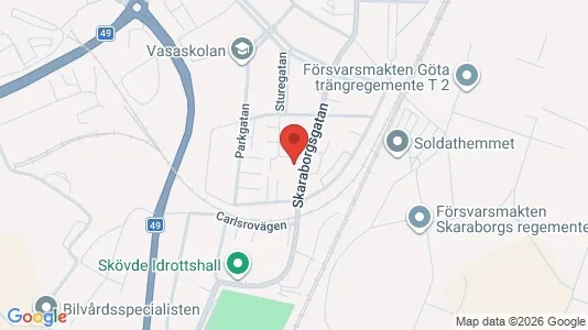 Apartments for rent i Skövde - kort over placeringen