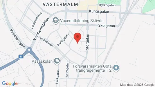 Apartments for rent i Skövde - kort over placeringen