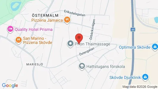 Apartments for rent i Skövde - kort over placeringen