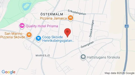 Apartments for rent i Skövde - kort over placeringen