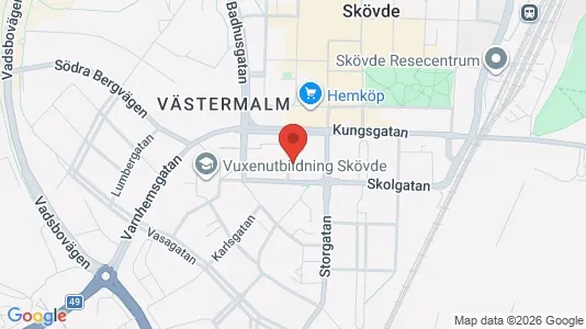 Apartments for rent i Skövde - kort over placeringen