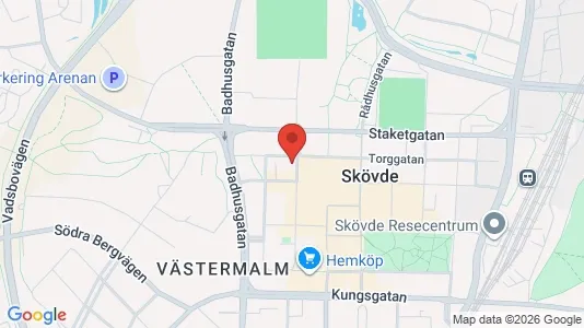 Apartments for rent i Skövde - kort over placeringen