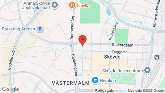 Apartments for rent i Skövde - kort over placeringen