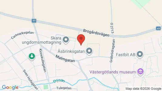Apartments for rent i Skara - kort over placeringen