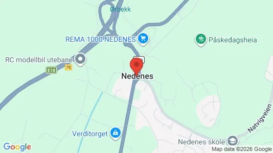 Apartments for rent i Arendal - kort over placeringen