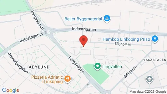 Apartments for rent i Linköping - kort over placeringen