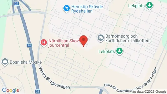 Apartments for rent i Skövde - kort over placeringen