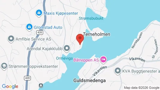 Apartments for rent i Arendal - kort over placeringen