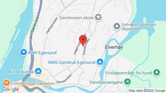 Apartments for rent i Eigersund - kort over placeringen