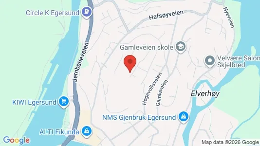 Apartments for rent i Eigersund - kort over placeringen