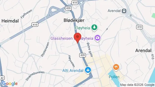 Apartments for rent i Arendal - kort over placeringen