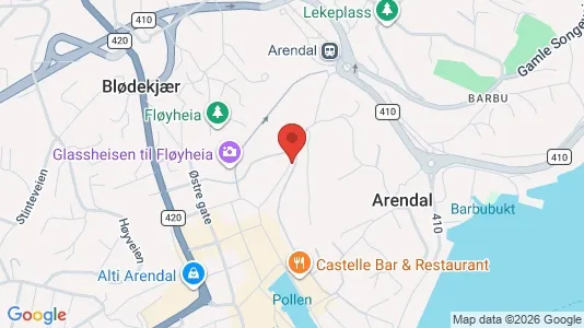Apartments for rent i Arendal - kort over placeringen