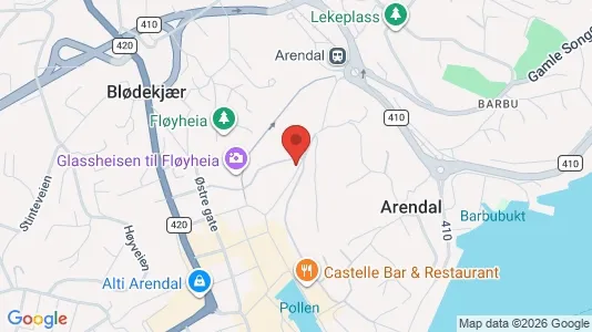 Apartments for rent i Arendal - kort over placeringen