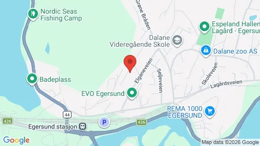 Apartments for rent i Eigersund - kort over placeringen