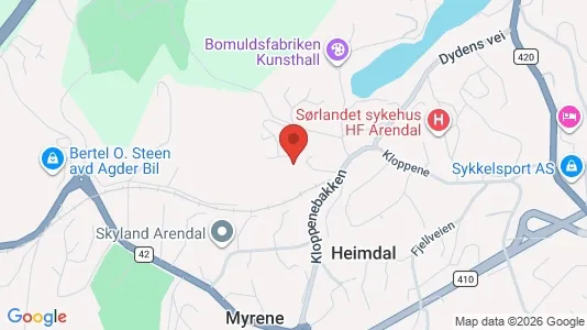 Apartments for rent i Arendal - kort over placeringen