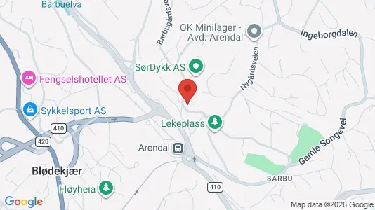 Apartments for rent i Arendal - kort over placeringen