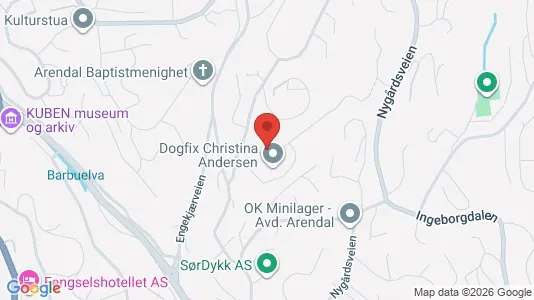 Rooms for rent i Arendal - kort over placeringen