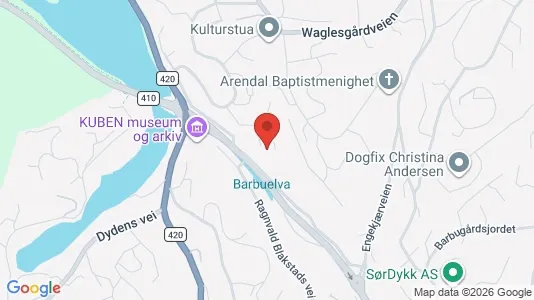 Apartments for rent i Arendal - kort over placeringen