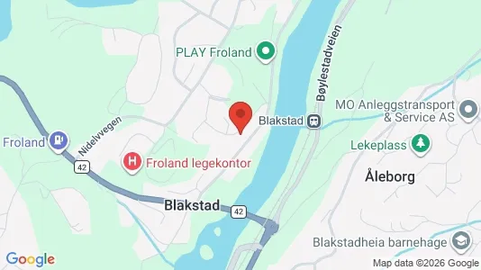 Rooms for rent i Froland - kort over placeringen