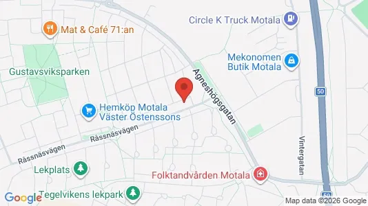 Apartments for rent i Motala - kort over placeringen