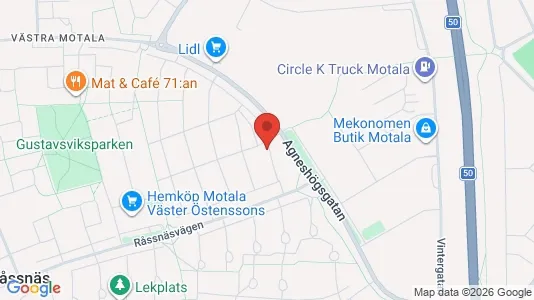 Apartments for rent i Motala - kort over placeringen