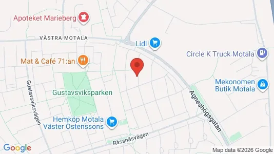 Apartments for rent i Motala - kort over placeringen