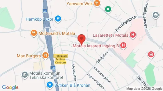 Apartments for rent i Motala - kort over placeringen
