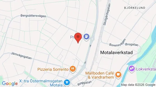Apartments for rent i Motala - kort over placeringen