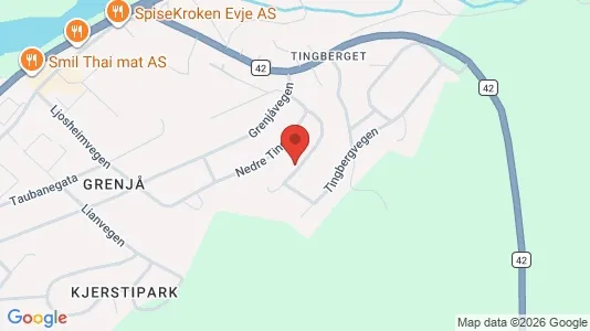 Apartments for rent i Evje og Hornnes - kort over placeringen
