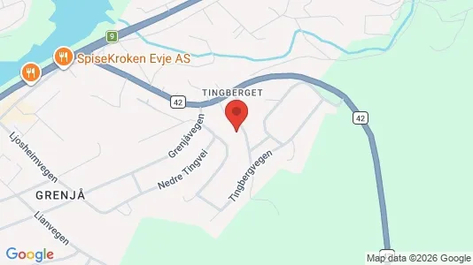 Apartments for rent i Evje og Hornnes - kort over placeringen